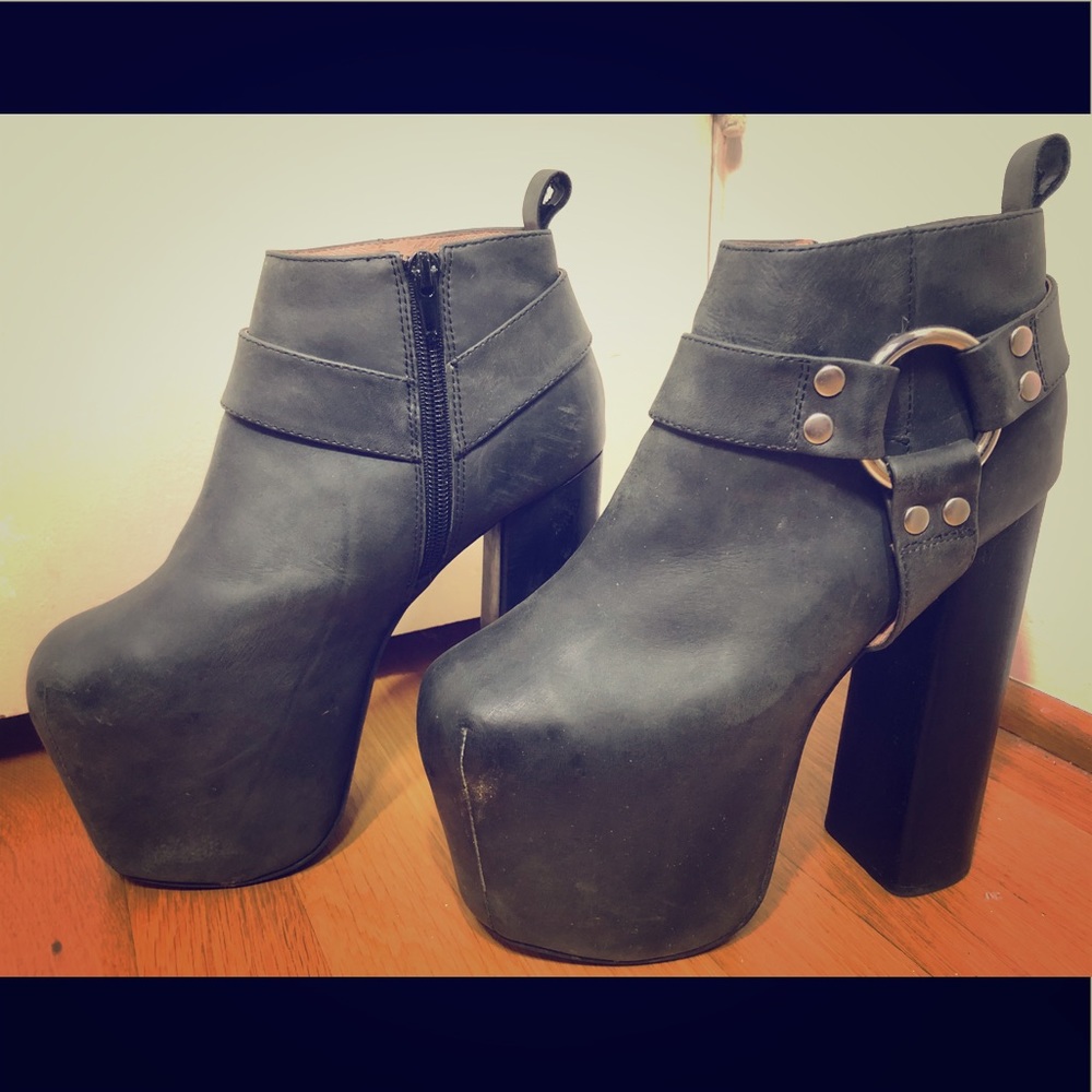 Jeffrey Campbell Distressed Moto Lita